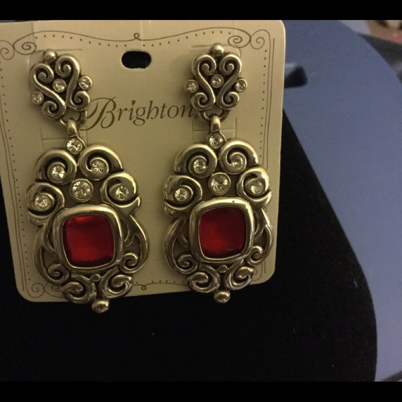 Brighton Jewelry - Brighton red stone earrings ‘bright & shine. 2” Brighton Jewelry - Brighton red stone earrings ‘bright & shine. 2”